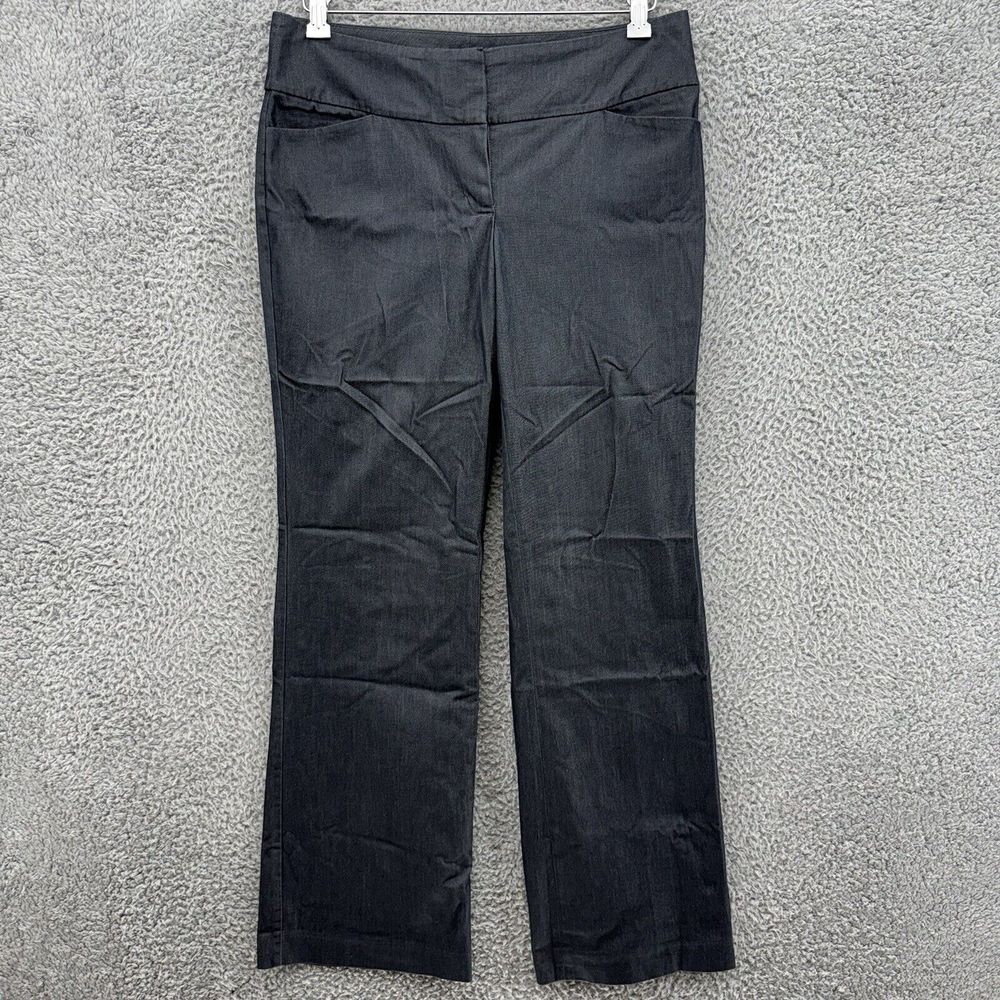 EXPRESS Design Studio Editor Charcoal Gray Dress Pants‎ Slacks Wide Leg Size 4